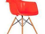 Стул пластиковый, цвет оранжевое Тауэр Вуд Eames, пластиковое ножки дерево