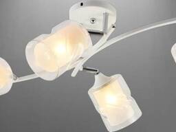 Сучасна люстра з поворотними плафонами Valeso біла/хром (191439B/4)