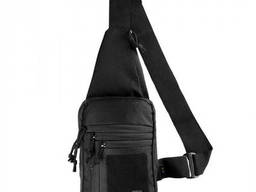 Сумка через плечо для скрытого ношения оружия с велкро M-Tac черная