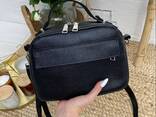 Сумка черная женская кожаная модная кроссбоди в натуральной коже AV00004 - фото 2
