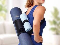 Сумка для транспортировки каремата, спортивного коврика для фитнеса, йоги Crane черная