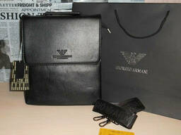 Сумка мужская, барсетка, портфель Armani, кожа, Италия 130-4