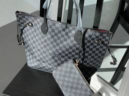 Сумка женская большая вместительная Louis Vuitton Neverfull Grey KS00006
