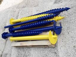 Сваи винтовые, террасы , гвинтові палі, сваї, монтаж, наконечники