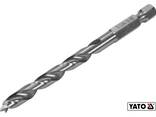 Свердло по дереву спіральне Yato Ø6 x 90/55 мм Hex 1/4" Hss 4241 - фото 1