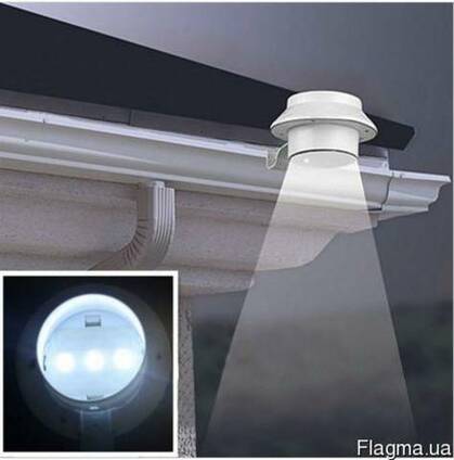 Светильник фонарь на солнечной батарее 3LED с датчиком света