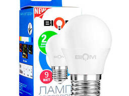 Світлодіодна лампа BIOM BT-584 G45 9W E27 4500K (Куля)