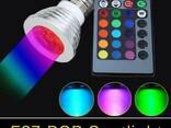 Светодиодная Led RGB мультицветная лампа 5 Вт с пультом ДУ - фото 2
