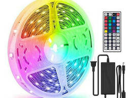 Светодиодная лента SMD 5050 Strip Light RGB Original 5 м на силиконе разноцветная