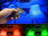 Светодиодная подсветка для авто водонепроницаемая RGB led HR-01678 8 цветов 4 ленты - фото 2
