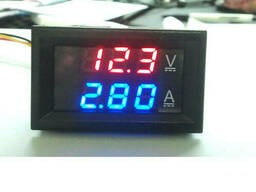 Светодиодный цифровой вольтметр-амперметр постоянного тока с двойным дисплеем DC0-100V 10A
