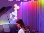 Светодиодные RGB шестиугольные фонари, дистанционное управление, приложение. .. - фото 1