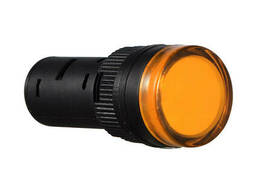 Светосигнальная арматура AD16-16DS желтая 220V АС АскоУкрем