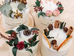 Свічка ароматична, святкова з ароматом цитронели, 310 g