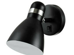 Світильник настінний бра чорний 60В Е27 IP20 Bruno. ..