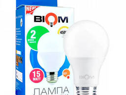 Світлодіодна лампа BIOM BT-516 А65 15W E27 4500K (Груша)