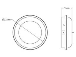 Світлодіодний світильник вологозахищений Artos-20 20W IP65 чорний 6400К