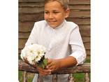 Святковий комплект для дітей - вишиванка для хлопчика і довга сукня для дівчинки