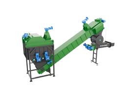 Система розпушування та дозованої подачі тюків соломи для парових котлів 3 МВт