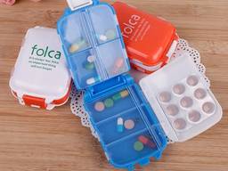 Таблетница контейнер органайзер кейс для таблеток с большими ячейками Folca