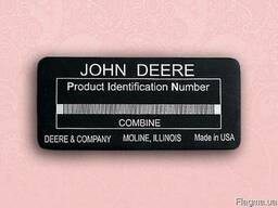 Табличка Бирка Шильд Шильдик на двигатель Джон Дир John Deer