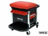 Табурет на колесах YATO з 2 шуфлядами 530 x 470 x 360 мм 150 кг - фото 2