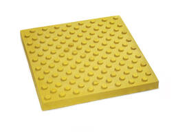 Тактильна плитка бетонна "Шаблон уваги", 500х500х60 мм, жовта