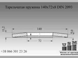 Тарельчатая пружина 200х82х12 DIN 2093