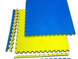 Татами ласточкин хвост 1м х 1м, 40 мм , плотность 120 кг, желто- синие - фото 1