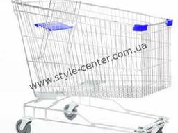 Тележка покупателя с полкой 210л.