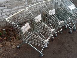 Тележки для покупателей б/у, торговые тележки 80 Л. б/у