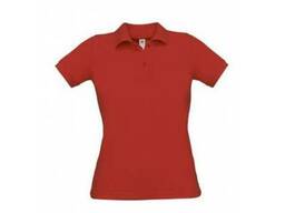 Футболка поло женская, печать логотипов