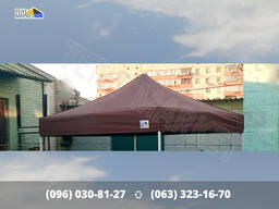 Тент купол 3х3 Cover TM-3 Premium Коричньовий брезент на китайский розсувний шатер