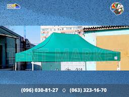 Тент купол 4,5х3 Зелений брезент на китайский торговий намет. Тенти шатри виготовлення