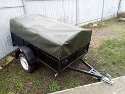 Тент на легковий причіп ТЦС 2013 2,00 х 1,30 ПВХ Єврофура колір хакі