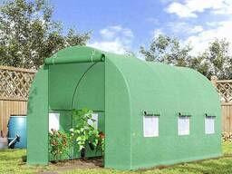 Парник арочний 3х2х2 м Holla Garden 6м² Польща з армованою плівкою UV-4 та 6 вікнами
