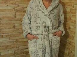 Теплый красивый женский махровый халат 42-50, доставка по. ..