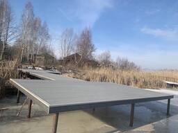 Тераса, причали, вимостки, містки на палях. . , монтаж