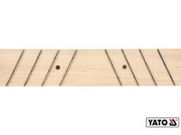 Терка для зняття штукатурки дерев'яна з дрібними зубцями Yato 405 х 84 мм пластикова ручка
