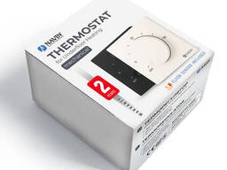 Терморегулятор механический для теплого пола Navin EH84WM-16A, черный матовый