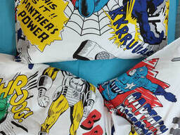 Комплект постельного белья "Супергерои Марвел (Спайдермен, Пантера, Капитан Америка) . ..