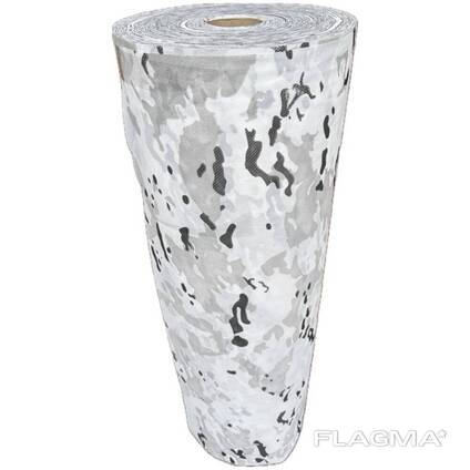 Ткань для маскировочных сеток. Рулон Спанбонд 250м зима "Мультикам белый"