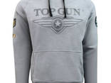 Толстовка Top Gun 3D Logo Hoodie (серая) - фото 1