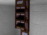 Торговая мебель  стенд для батончиков Snickers
