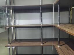 Торговый стеллаж витрина полка односторонний пристеновой ДВП б/у