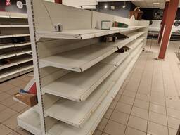 Торгові двохсторонні стелажі бу, стелажі острівні Модерн бу, стелаж двосторонній бу