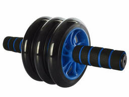 Тренажер колесо для мышц пресса Profi диаметр 14 см (Blue) (MS 0873(Blue))