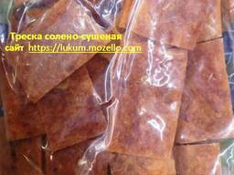 Тріска ( спинка ) солоно-сушена 1кг. 10кг. Рибні снеки, Сушена риба