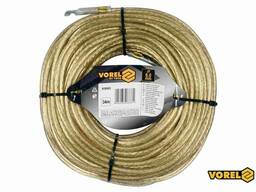 Трос сталевий з наконечниками для пломб Vorel Ø6 мм x 34 м