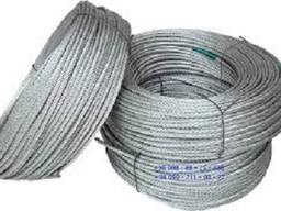 Трос стальной оцинкованный 6 ММ, длина 100 М. Трос сталевий.